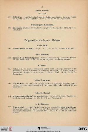 Oelgemälde moderner Meister (Nr. 280-336)