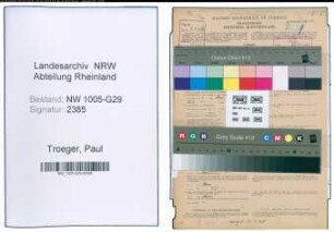 Entnazifizierung Paul Jaeger , geb. 05.09.1898 (Bahninspektor)