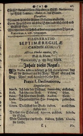 Illustratio Septimæ Regulæ Cardinalis. - Illustratio Ultimæ Regulæ Cardinalis.