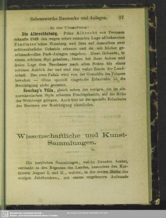 Wissenschaftliche und Kunst-Sammlungen
