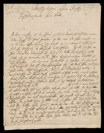 Brief von Johann Konrad Einem an Rudolf Erich Raspe