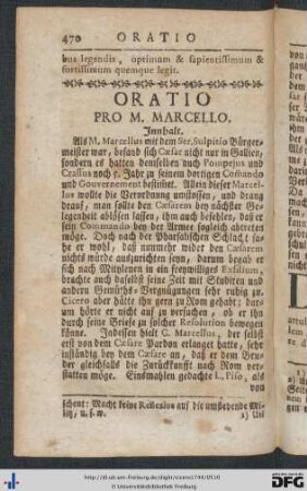 Oratio Pro M. Marcello.