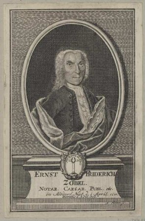 Bildnis des Ernst Friderich Zobel