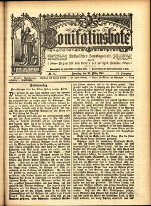 Erste Ausgabe vom Sonntag, den 31. März 1901.