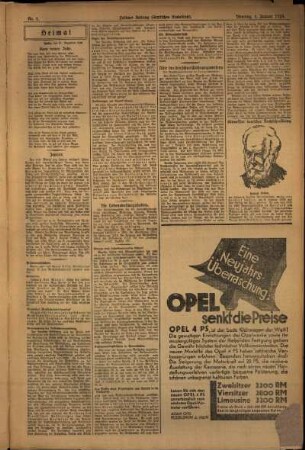 Zweite Ausgabe vom Dienstag, den 01. Januar 1929.