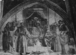 Fresken — Franziskusszenen — Der heilige Franz vor dem Sultan