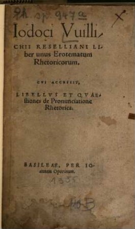 Erotemata in Rhetoricen ad Alexandrum, quae hodie Aristoteli vulgò adscribitur