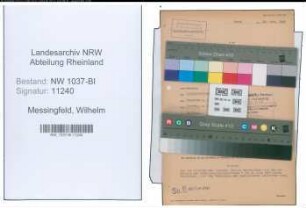 Entnazifizierung Wilhelm Messingfeld , geb. 22.01.1900 (Steiger)