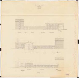 Kaiser-Wilhelm-Institut für Kernphysik, Heidelberg 1. Vorentwurf: Ansichten 1:200