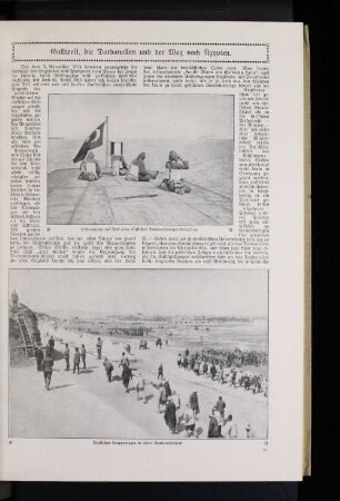 Gallipoli, die Dardanellen und der Weg nach Ägypten.