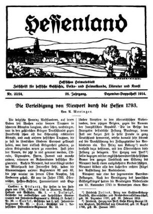 Nr. 23/24, Dezember-Doppelheft 1914