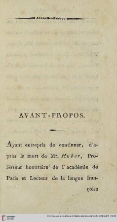 Avant-Propos