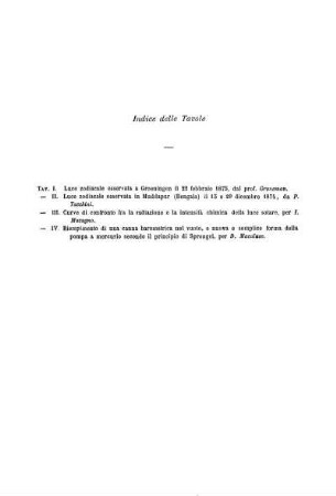Indice delle Tavole