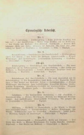 Chronologische Uebersicht