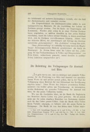 ¬Die¬ Bedeutung des Volksgesanges für Anstand und Sitte