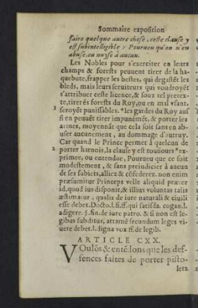 Article CXX - CXXIX