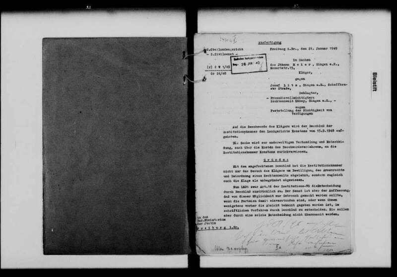 Sammlung von Gerichtsentscheidungen in Restitutionssachen von grundsätzlicher Bedeutung