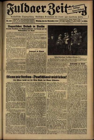 Ausgabe vom Montag, den 22. November 1937.