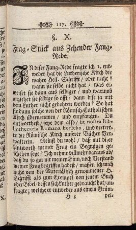 §. X. Frag-Stück aus Zehender Fang-Rede.