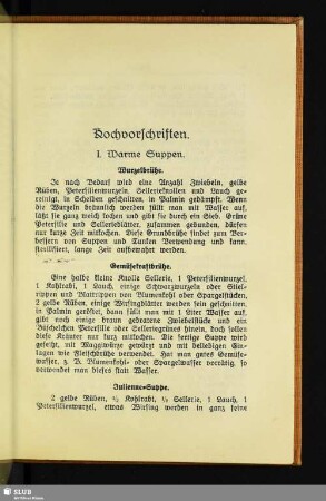 Kochvorschriften