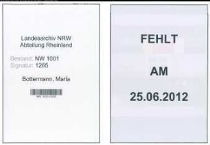 Entnazifizierung Maria Bottermann, geb. 04.09.1894 (Kauffrau)