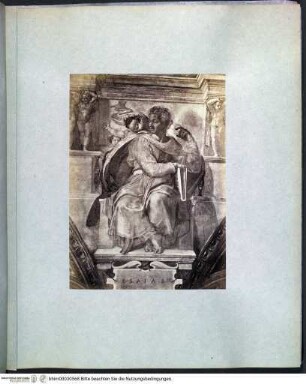 Rome peinture decorativeVatikan, Sixtinische Kapelle, Detail des Deckenbildes von Michelangelo mit dem Propheten Jesajas - Rotes Album II (vorwiegend Cappella Sistina, Farnesina)
