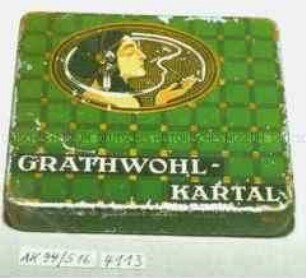 Blechdose für 20 Stück Zigaretten "GRATHWOHL-KARTAL"