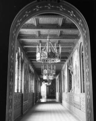 Schwangau-Hohenschwangau. Schloss Neuschwanstein. Palas, 4. Obergeschoss. Gang (1869/1886; J. Hofmann)