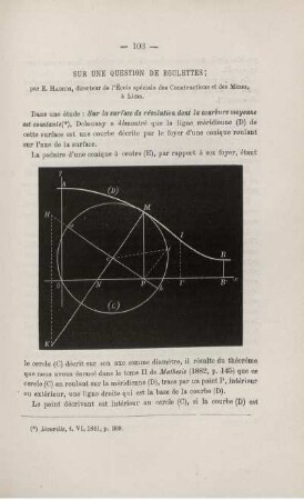 SUR UNE QUESTION DE ROULETTES.