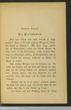 Fünftes Kapitel. Die Protestanten