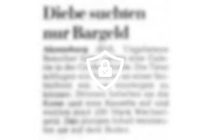 Diebe suchten nur Bargeld