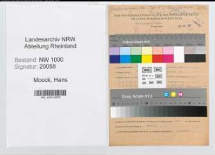 Entnazifizierung Hans Van Moock, geb. 16.09.1907 (Vermessungsrat)