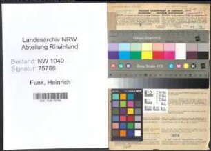 Entnazifizierung Heinrich Funk , geb. 18.10.1893 (Sparkassenbeamter)