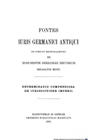 Determinatio compendiosa de iurisdictione imperii