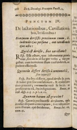 328-335, Punctum IV. De lactationibus, Cavillationibus, Irrisionibus?