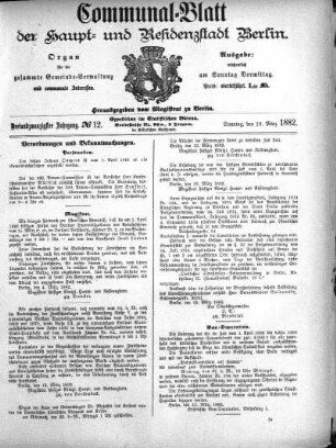 1882,12: No. 12, 19. März 1882