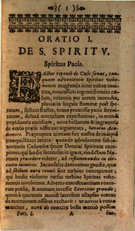 Orationes Nicolai Avancini, e Soc. Jesu, : In Tres Partes Divisae, Quarum Prima Continet Orationes De Deo, & Deo-homine; Secunda De Beata Virgine, & Sanctis; Tertia, Panegyres, Epicedia, Prolusiones, & Exercitationes Oratorias, 1. De Deo Et Deo-Homine