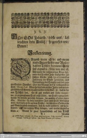 Leichenpredigt : Vorbereitung, Textus, Eingang, Abhandlung, Gebrauch
