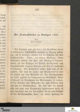 Das Armbrustschießen zu Stuttgart 1560