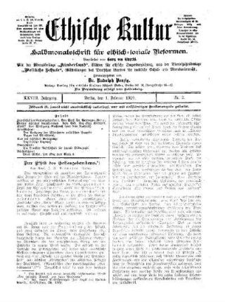 Zur Ethik des Gottesgedankens