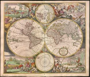Novissima & exactissima totius Orbis Terrarum Tabula : in lucem edita per Davidem Funcke