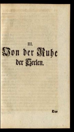 III. Von der Ruhe der Seelen