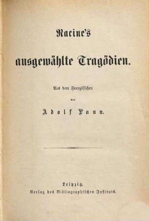 Racine's ausgewählte Tragödien