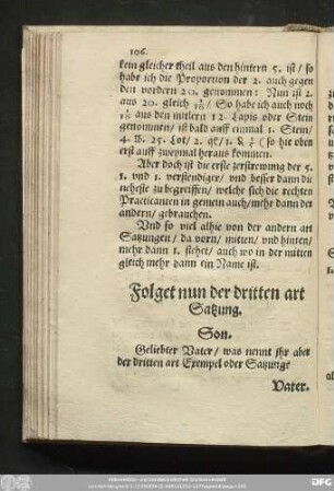 Folget nun der dritten art Satzung.