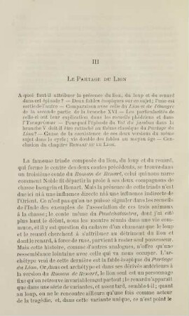 124-140, III. Le Partage du Lion