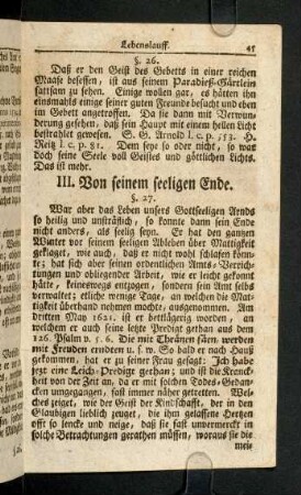 45-54, III. Von seinem seeligen Ende