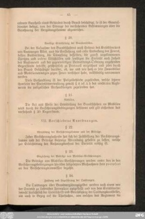 VII. Verschiedene Anordnungen.
