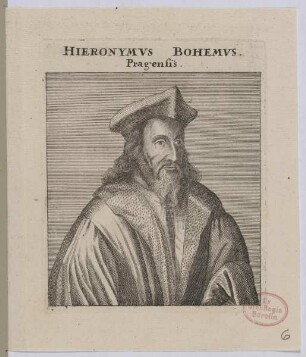 Bildnis des Hieronymus Bohemus Pragensis