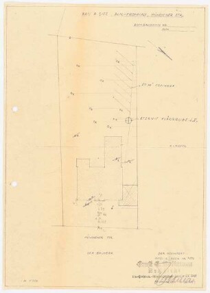 Garten Robert Sitz, Berlin-Frohnau: Lageplan 1:250 (Zeichnung des Architekten)