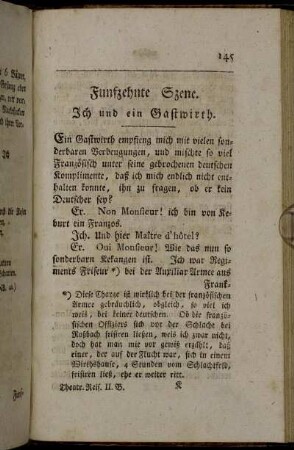 Funfzehnte Szene. Ich und ein Gastwirth.